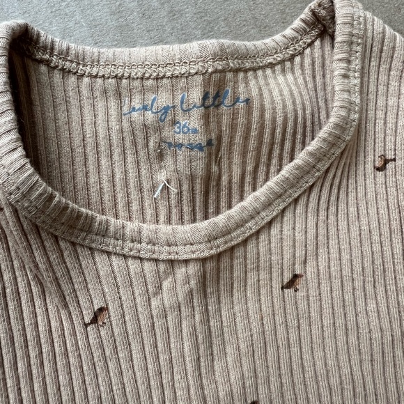 Lovely Little Basics beige ribbed bird set - Picture 3 of 3